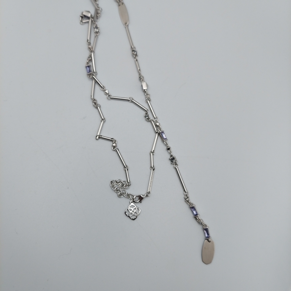Kendra Scott Silver Necklace with Purple Accents - Picture 15 of 16